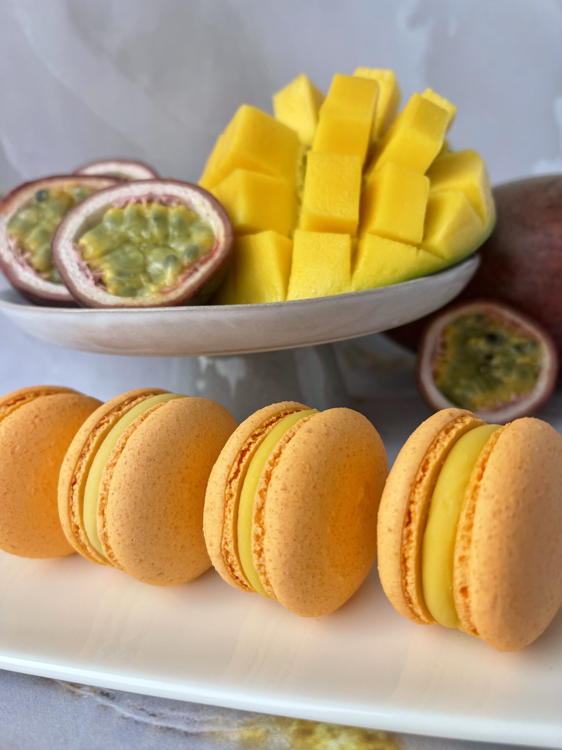 Mango Macarons
